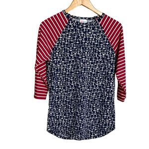 LuLaRoe Nautical Randy Tee Size Small